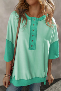 OVERSIZED TEE WITH BUTTONS #5160