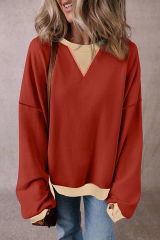 Color Block Patch Drop Shoulder
Oversized Sweatshirt #1618