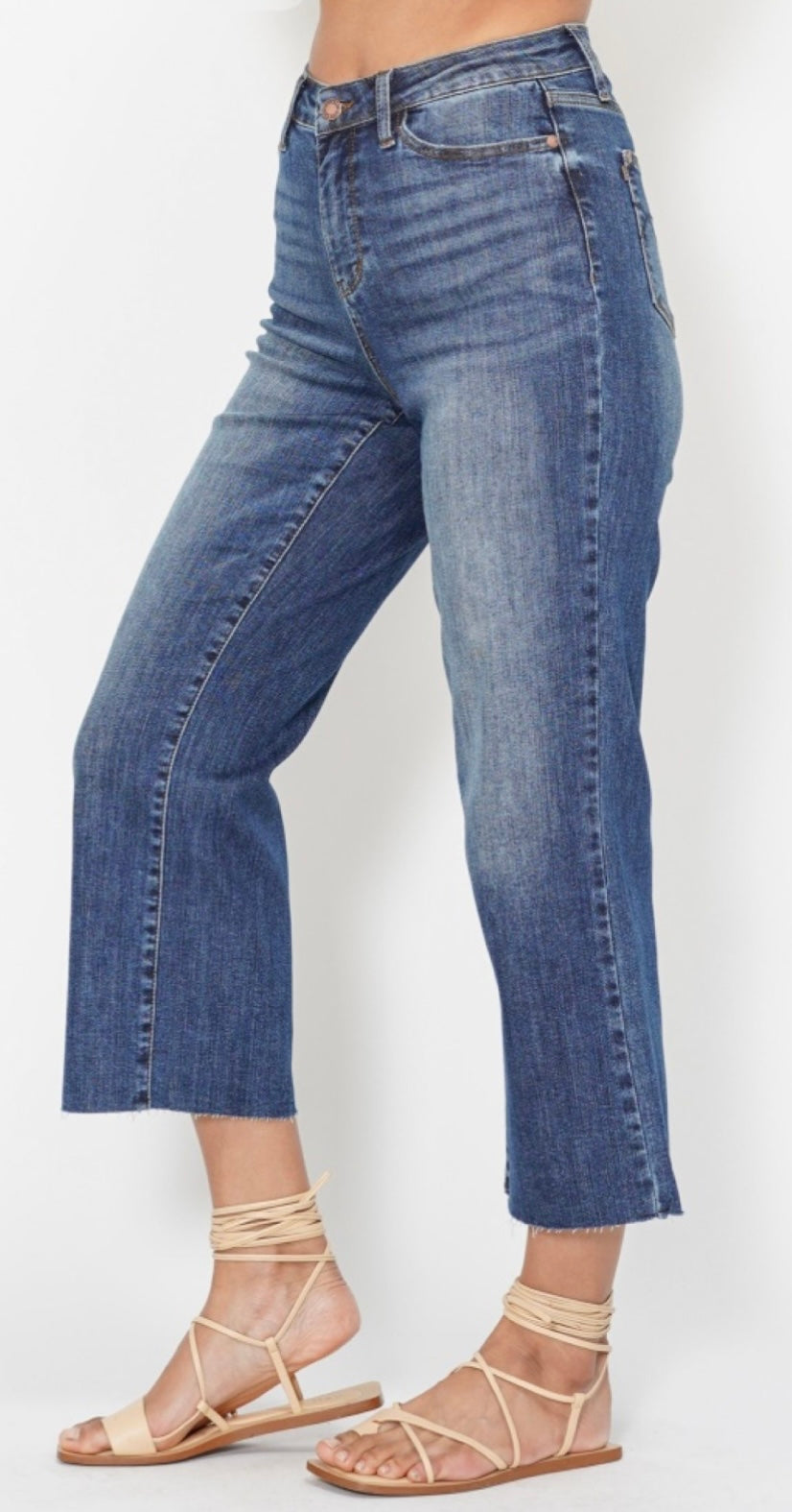 Judy Blue HW Cropped Embroidery Back Pocket JB88873
