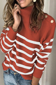 Striped Turtleneck Sweater #2721