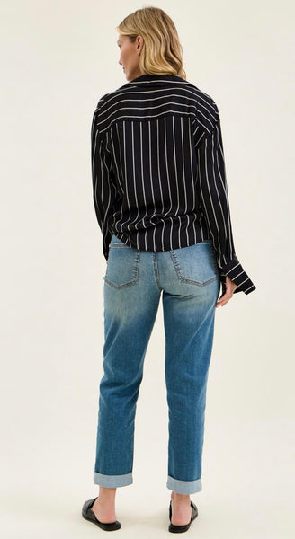 Judy Blue MR Boyfriend Cool Denim w/ Cross Back BI's 881089REG (Cool Denim)