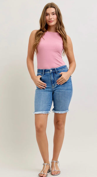 JUDY BLUE 152106 HW Bermuda Short