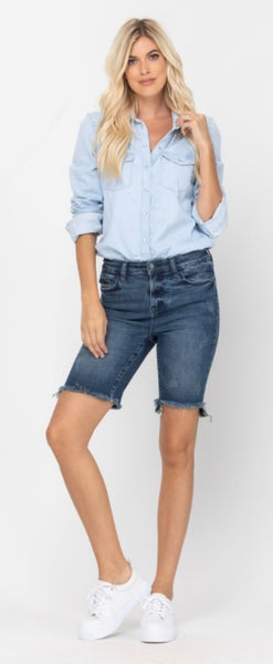 High Rise Cut Off Bermuda Shorts JB150031
