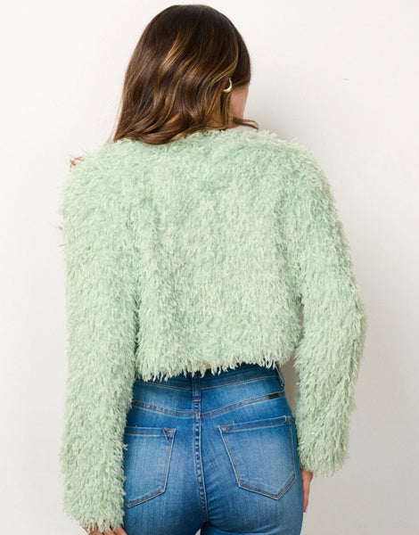 WOMEN'S
LONG SLEEVE OPEN FRONT
FUZZY BLAZER #0030