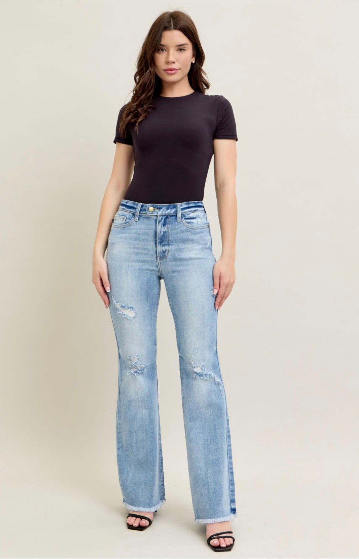 JUDY BLUE HW Flare W/ Shield Pockets 82650