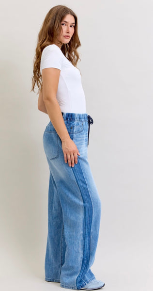 JUDY BLUE 881005 HW Wilhemina Elastic WB & Side Panel