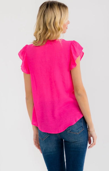 WOMEN'S SHORT SLEEVE V-NECK EMBROIDERY FLORAL BLOUSE 0009