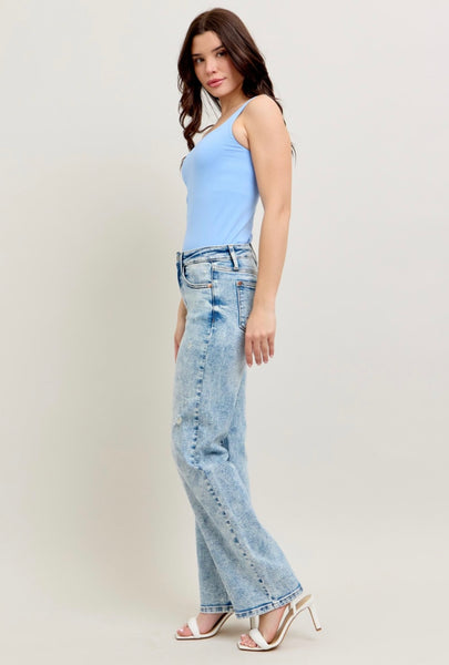 JUDY BLUE HW MINERALS WASH DESTROY 90’s STRAIGHT 88428
