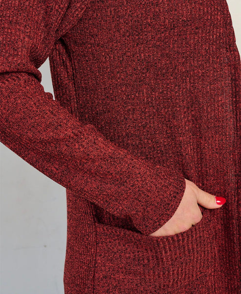 WOMEN'S
LONG SLEEVE OPEN FRONT
POCKETS
HIGH-LOW CARDIGAN #0041
