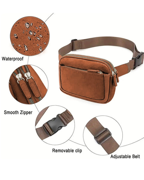 Camel Minimalist Crossbody Bag #2002
