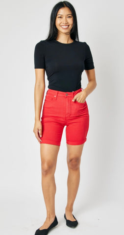 JUDY BLUE TUMMY CONTROL BERMUDA SHORTS JB150279