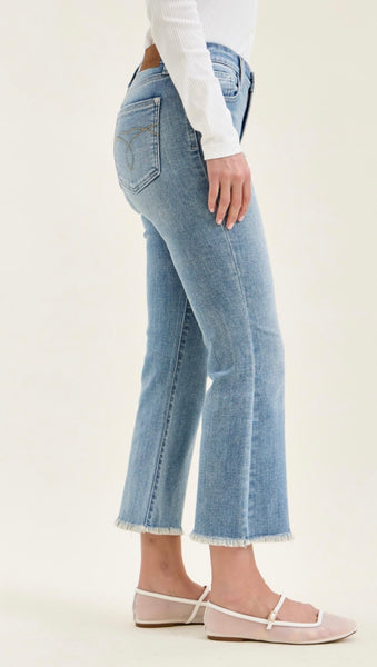 JUDY BLUE 82721 MR Kick Flare w/ Frayed Hem