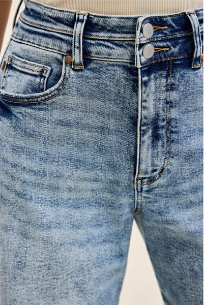 JUDY BLUE 881102 REG HW Marlow Arc Leg Dbl Waistband