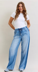 JUDY BLUE 881005 HW Wilhemina Elastic WB & Side Panel