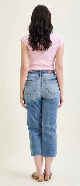 JUDY BLUE 82256 REG           HW w/ Destroy Crop Wide Leg