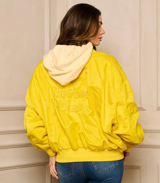 WOMEN'S LONG SLEEVE GRAPHIC HOODED REVERSABLE JACKET