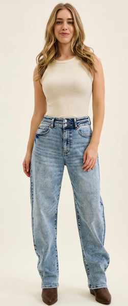 JUDY BLUE 881102 REG HW Marlow Arc Leg Dbl Waistband